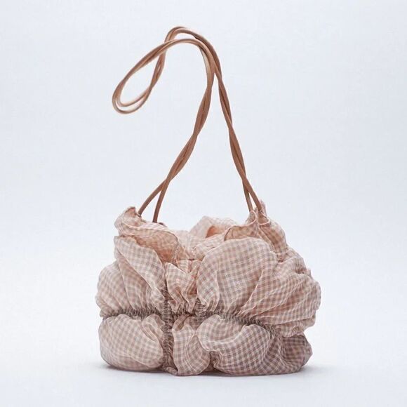 Zara Handbags - ZARA GINGHAM ORGANZA BAG